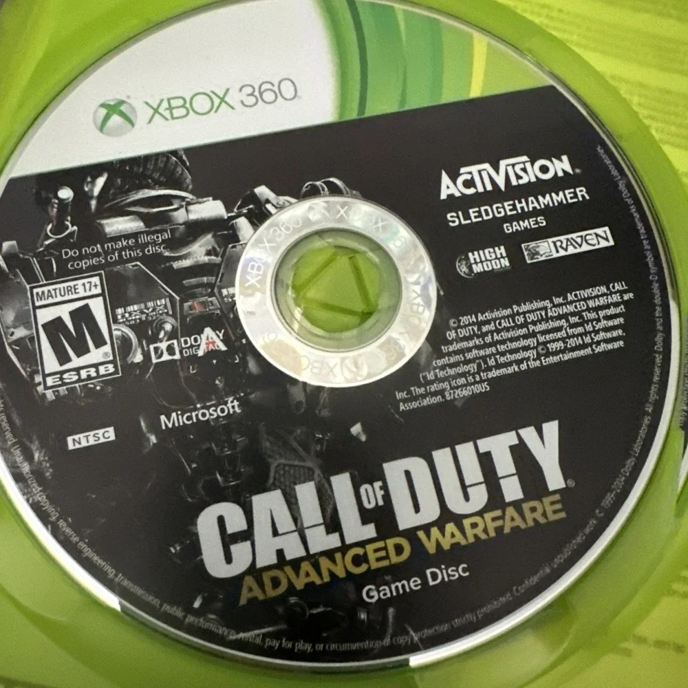 Call of Duty: Advanced Warfare (Microsoft Xbox 360, 2014)‎ No Manual